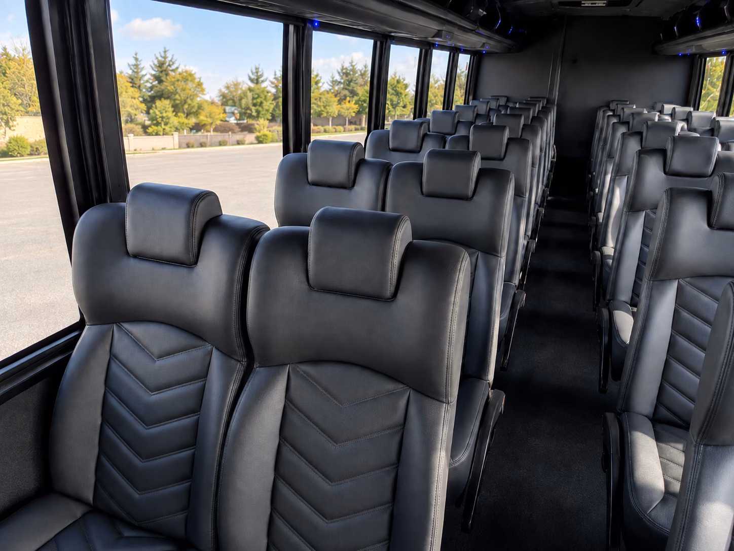 college station 20 passenger minibus inside
