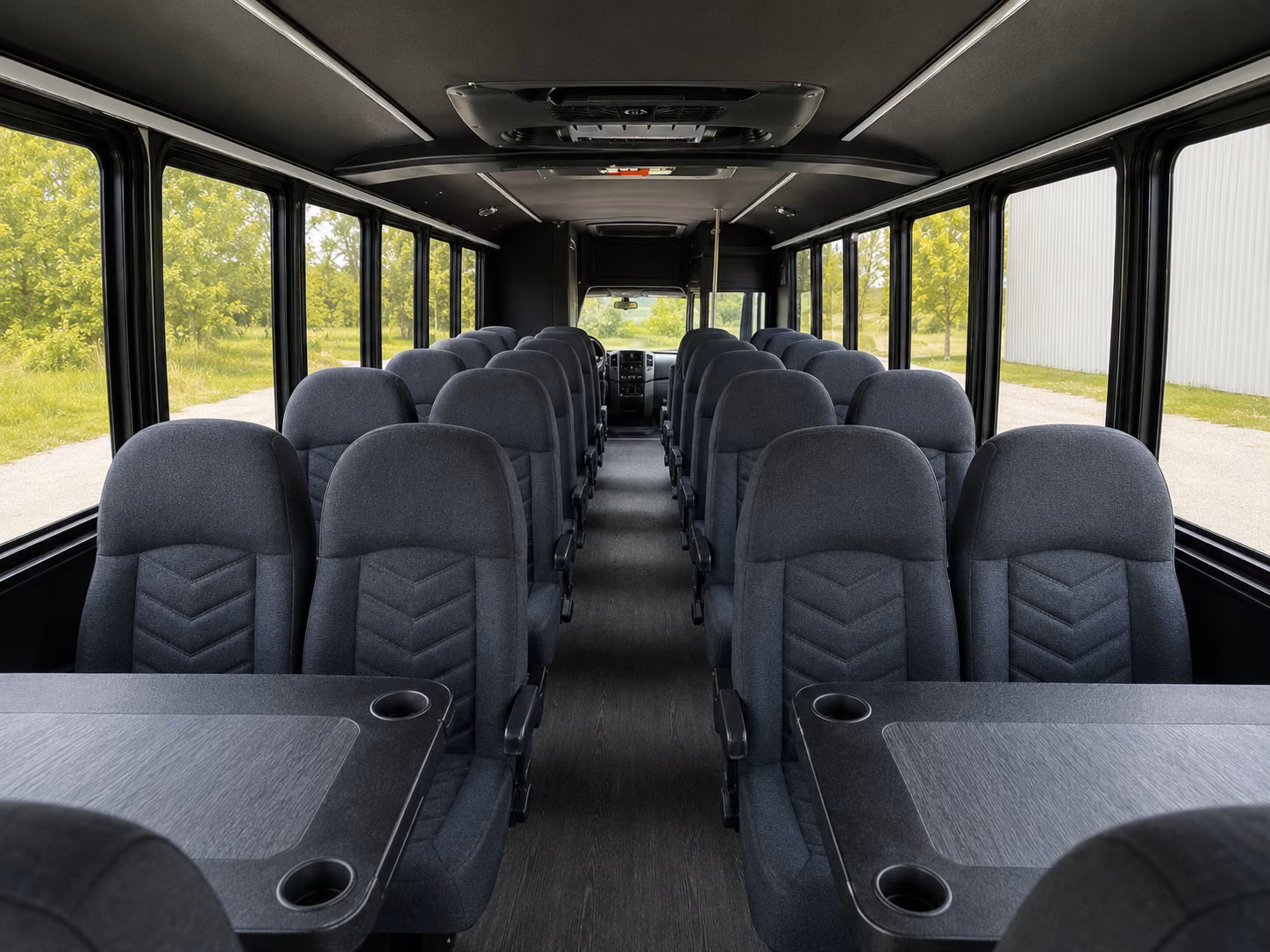 college station 20 passenger minibus interior