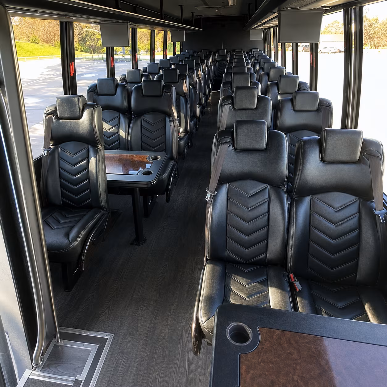 college station 25 passenger minibus inside