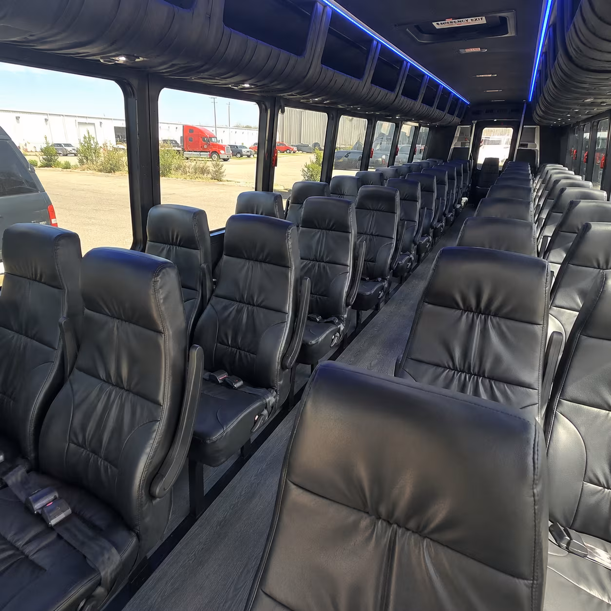 college station 28 passenger minibus inside