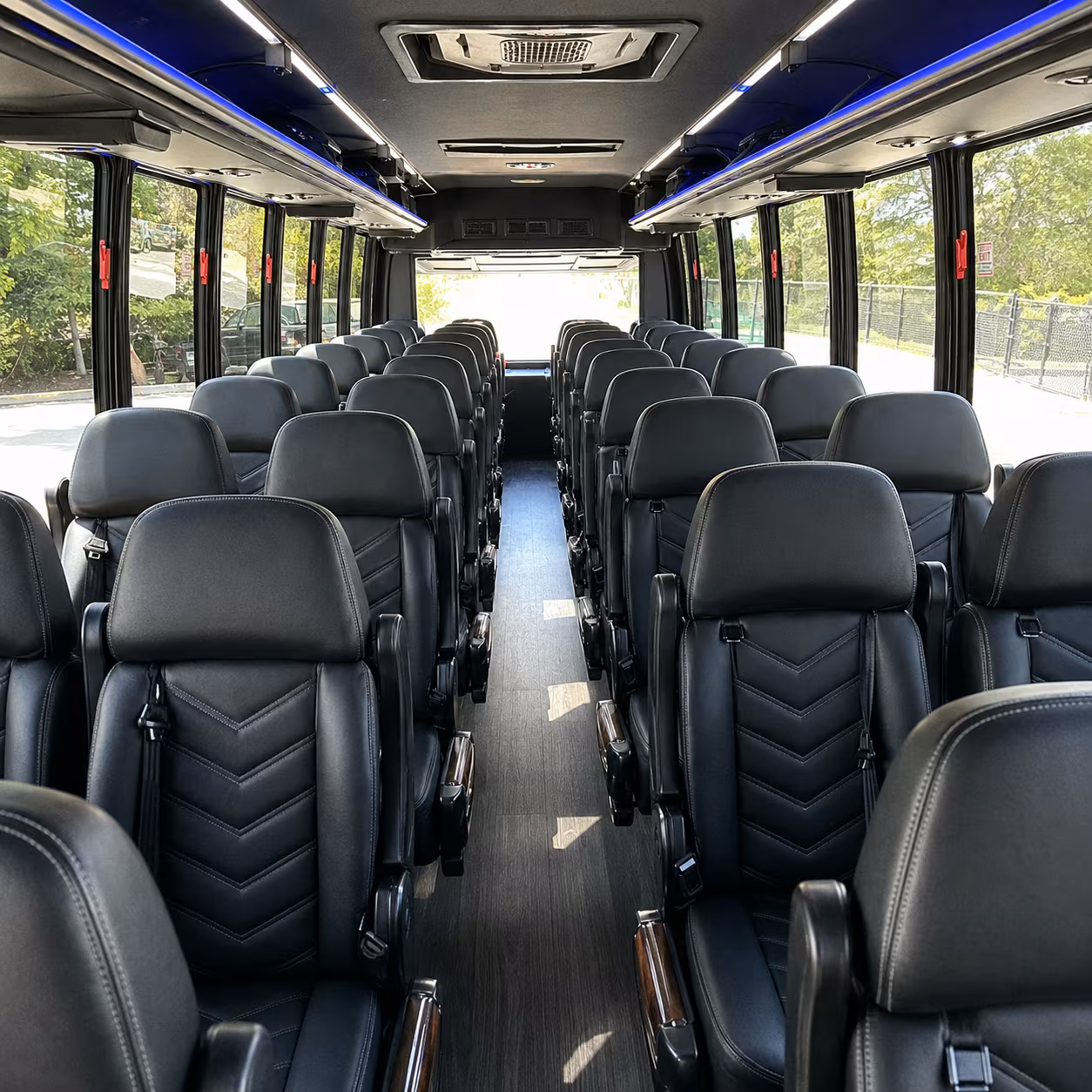 college station 28 passenger minibus interior