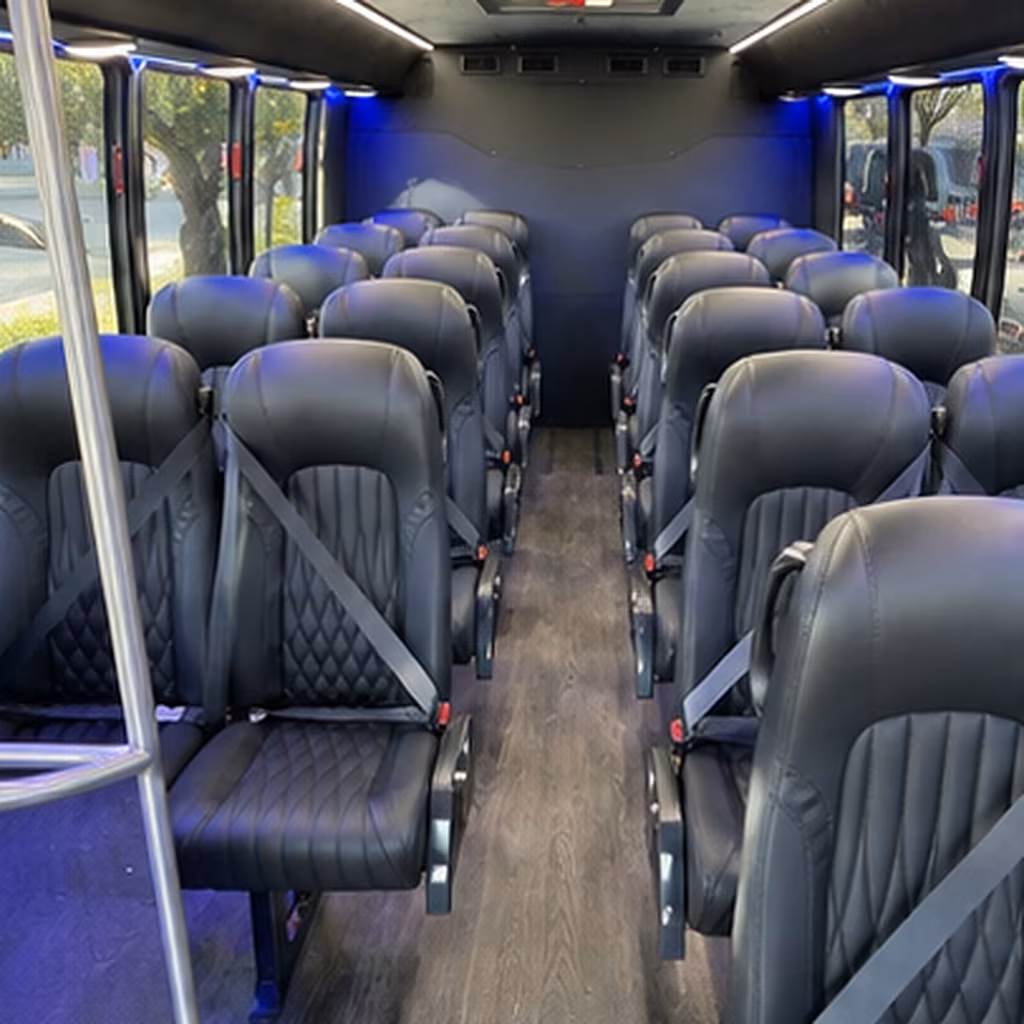 college station 30 passenger minibus inside