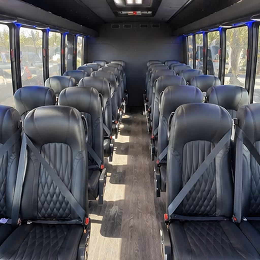 college station 35 passenger minibus inside