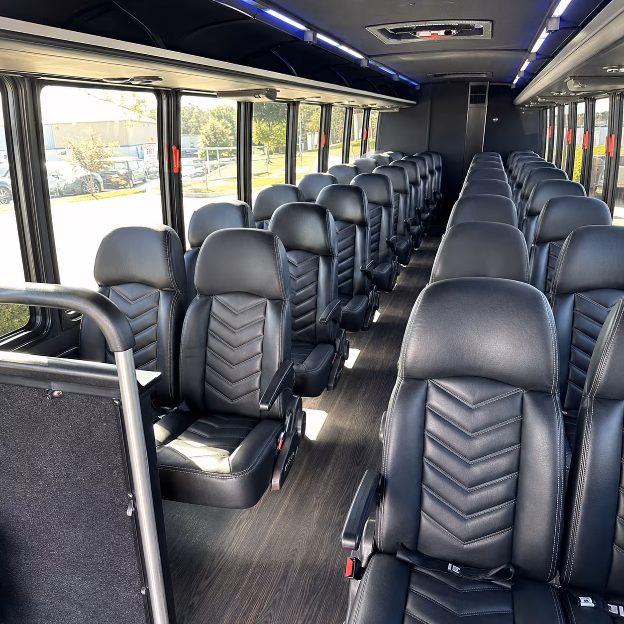 college station 35 passenger minibus interior