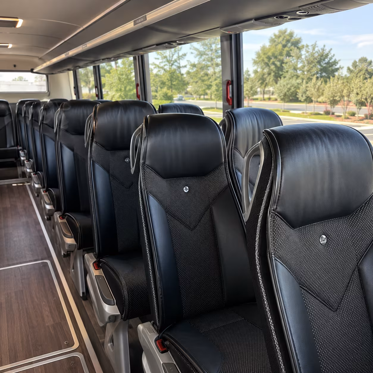 college station 45 passenger charter bus interior