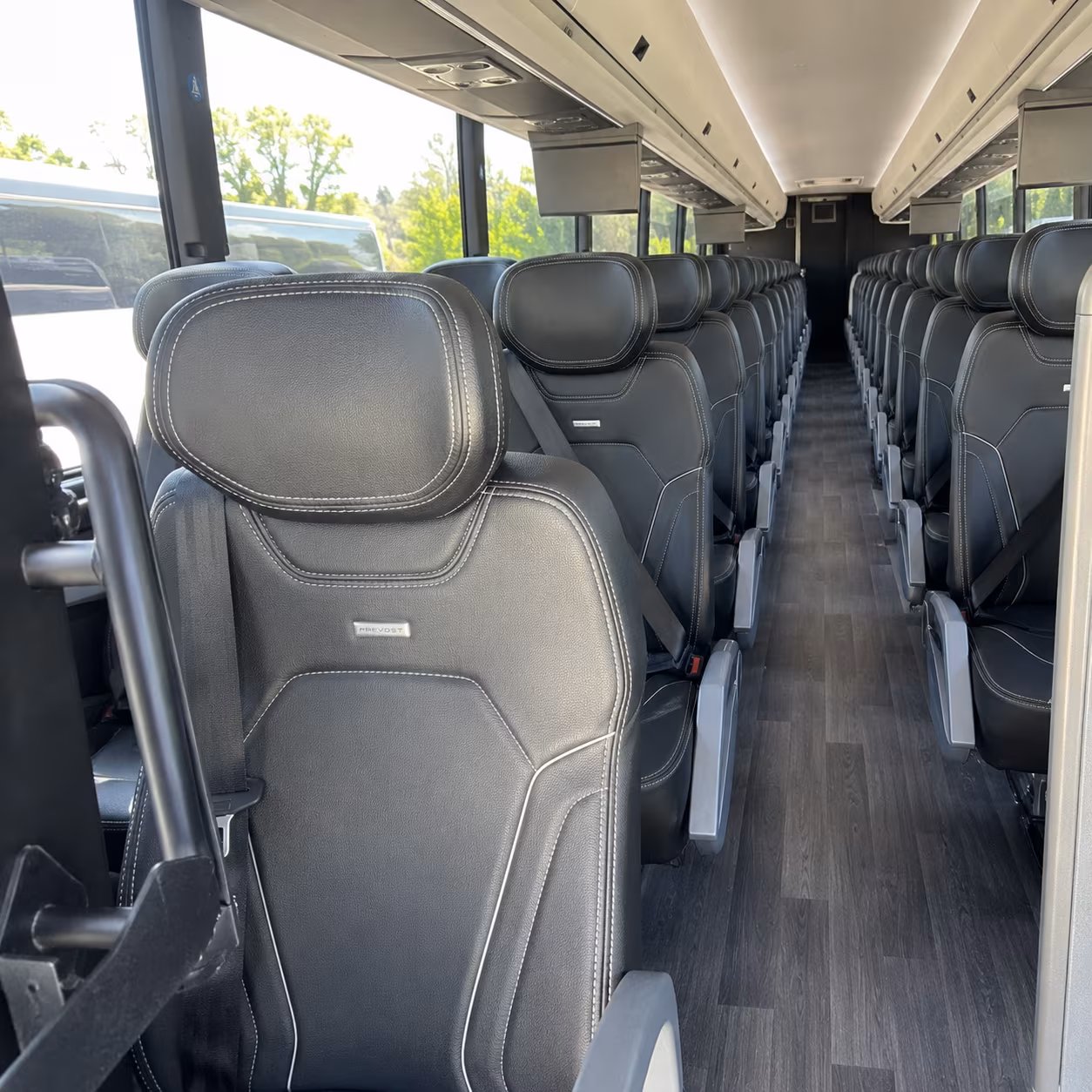 college station 47 passenger charter bus interior