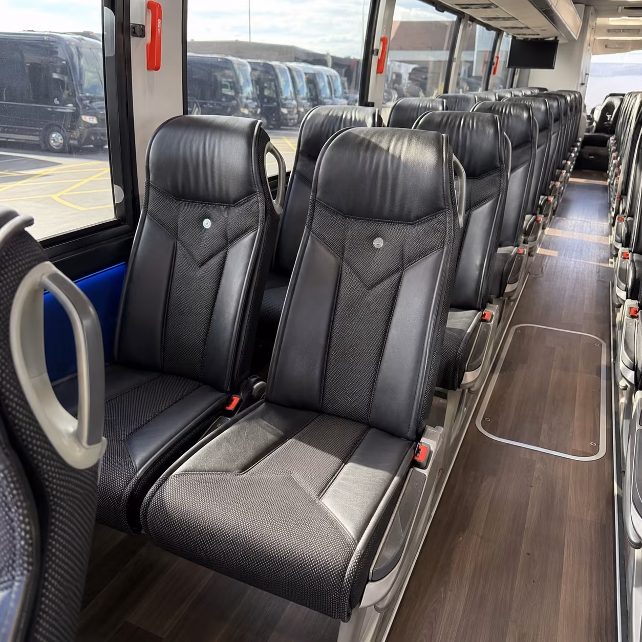 college station charter bus inside
