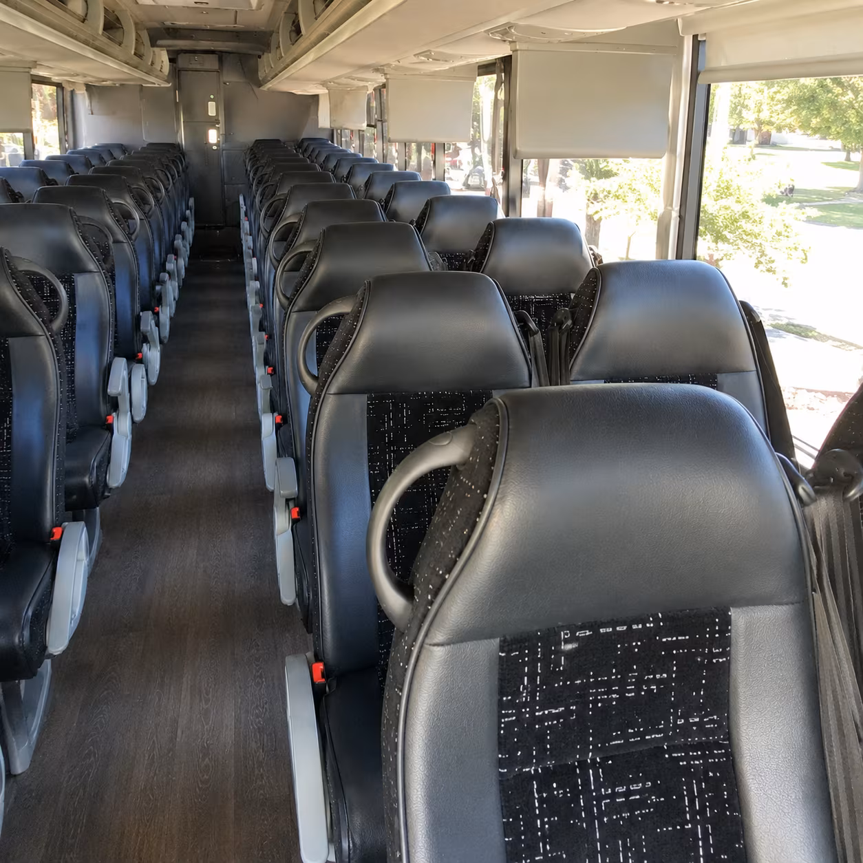 college station charter bus interior