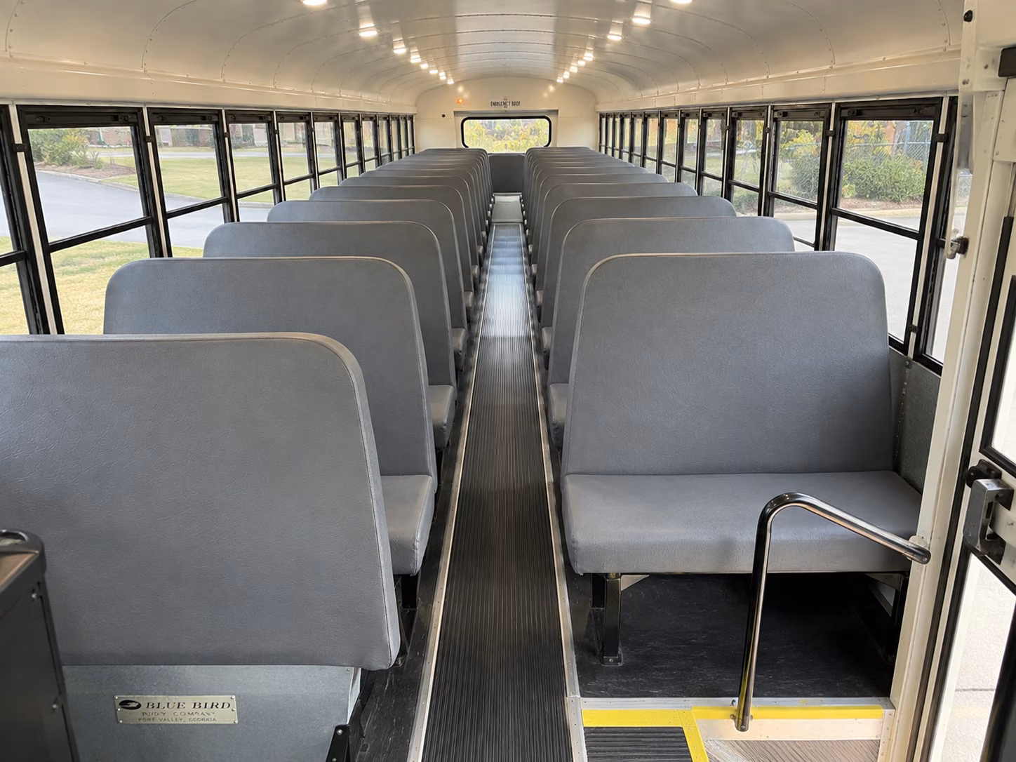 college station school bus inside