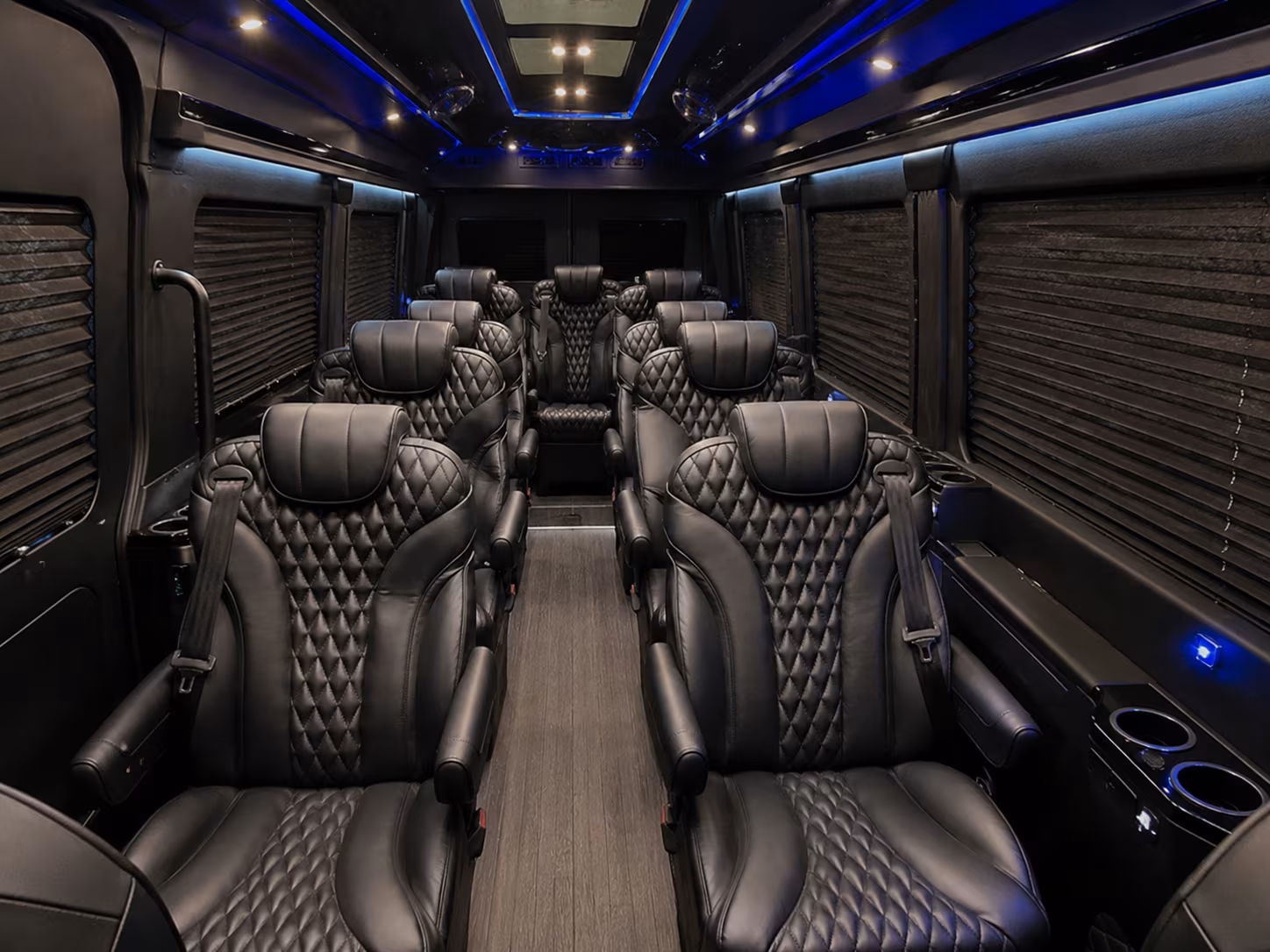 college station sprinter van with driver inside
