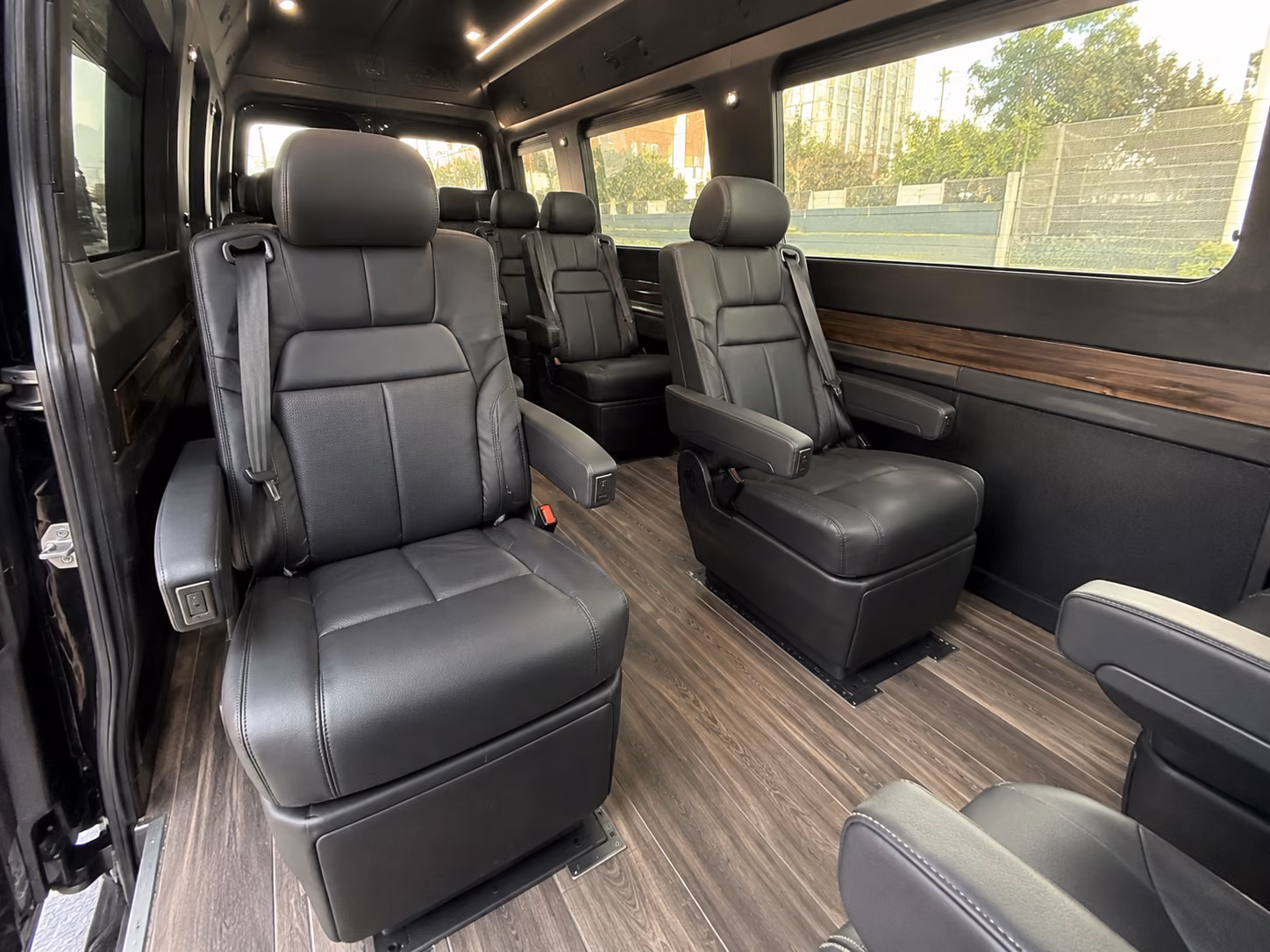 college station sprinter van with driver interior
